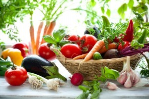 Different fresh vegetables on the table