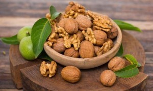 Fresh walnuts in the bowl