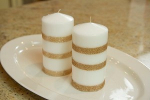 white-candles-decorated-with-gold-glitter