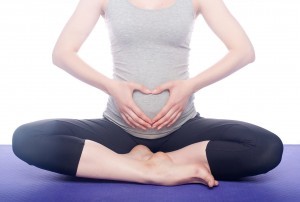 Beautiful Pregnant Woman Practicing Yoga