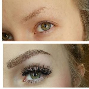 Microblading lazer kalemi ile kaş çizme yöntemi