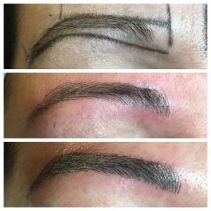 Microblading lazer kalemi ile kaş çizme yöntemi